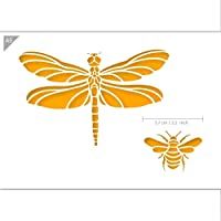 QBIX Plantilla de libélula - Plantilla de Abeja - Plantilla de Insectos - Tamaño A5 - Plantilla Reutilizable amigable…